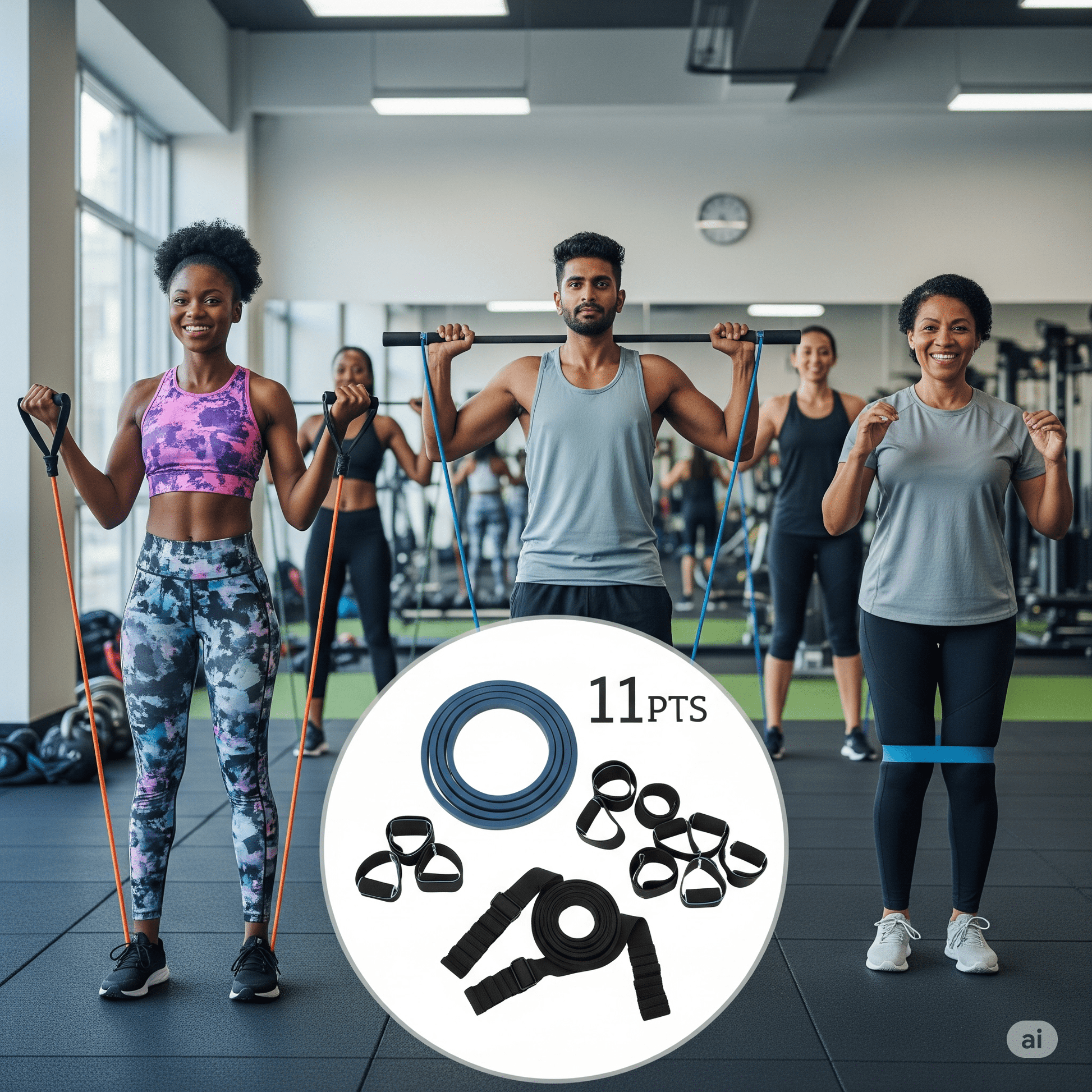 11 - Piece Premium Resistance Band Set – Full Body Workout Kit for Home, Gym & Travel – Strength, Toning & Rehab – South Africa - Behenman