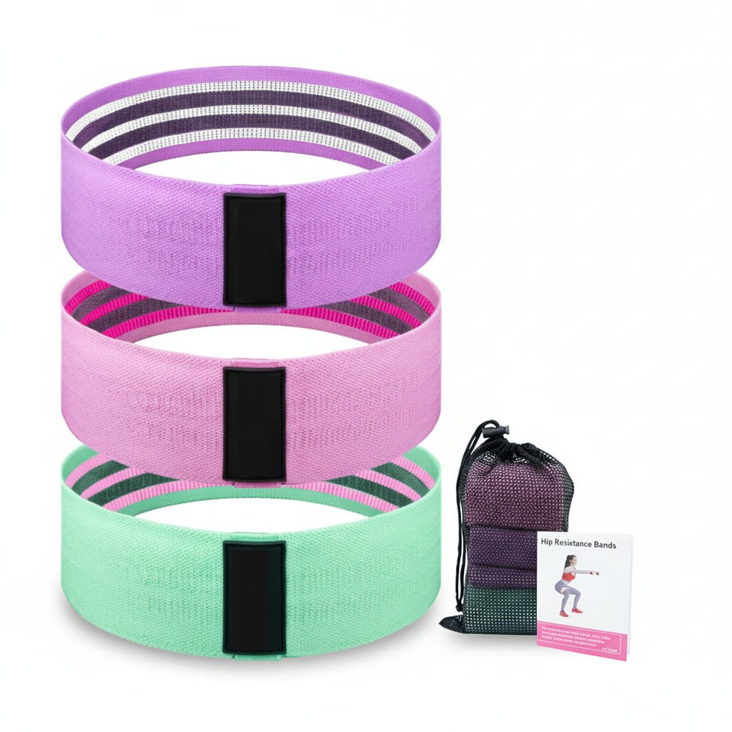 Fabric Resistance Bands Set (3 Pack) – Booty Bands for Glutes & Legs | South Africa - Behenman