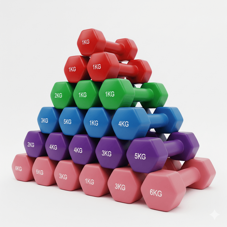 Dumbbell Sets (Pairs) – 1kg to 6kg - Behenman