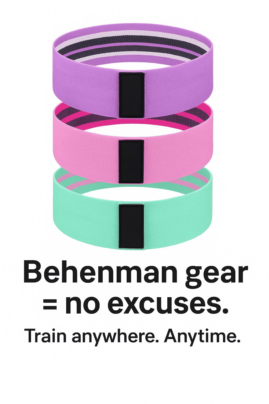 Fabric Resistance Bands Set (3 Pack) – Booty Bands for Glutes & Legs | South Africa - Behenman